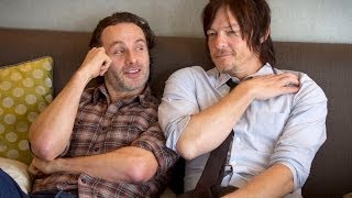 Andrew Lincoln amp Norman Reedus talk about The Walking Dead Part 1 [upl. by Aihsema]