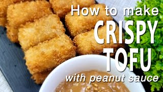 HOW TO MAKE CRISPY TOFU with PEANUT SAUCE  TOFU RECIPE  BUDGET AND EASY RECIPE [upl. by Ellenar855]