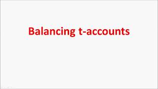 How to balance a taccount [upl. by Eioj52]