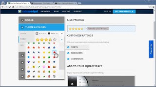 RatingWidget for Squarespace Quick Setup Guide [upl. by Otrebtuc]