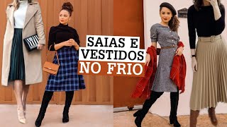 COMO USAR SAIA NO INVERNO FÁCIL E ELEGANTE ✨ 40 inspirações [upl. by Kile911]