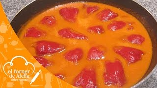 Pimientos del Piquillo con Bacalao y Salsa de Pimientos [upl. by Hairam]