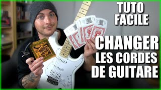 CHANGER CES CORDES DE GUITARE TUTO DÉBUTANT [upl. by Ellison]