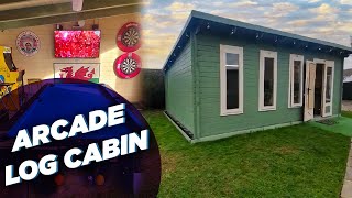 Andy and Roses Arcade Log Cabin  Garden Games Room  Dunster House TV [upl. by Nalloh165]