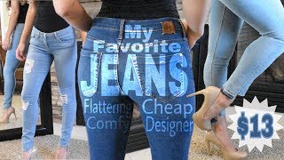 Flattering Comfy Cheap Designer Jeans Favorites  Try On [upl. by Arret]