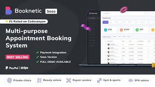 Booknetic SaaS  WordPress Appointment Booking system [upl. by Eseilenna472]