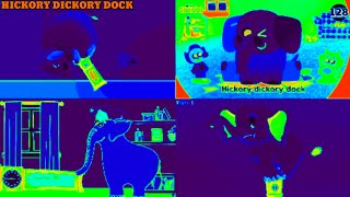 HICKORY DICKORY DOCK  GREEN  BLUE EFFECTS  ELEPHANT PARTY MUSIC  EFFECTS TUTORIAL [upl. by Nalani]