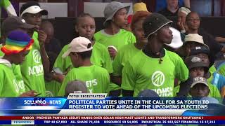 SOWETO TV NEWS  POLITICAL PARTIES UNITE IN THE CALL FOR SA YOUTH TO REGISTER TO VOTE [upl. by Moazami]