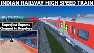 Chennai to Banglore Train Driving GameplayRajdhani Classic ExpressIndian Train Simulator [upl. by Edveh]