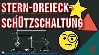 SternDreieckSchützschaltung  Steuerstromkreis einfach und detailliert [upl. by Nahgen]