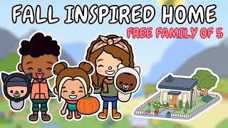 FREE Fall Inspired 🍂 House for a Family of 5 😍 Toca Boca Free House Ideas ✨ TOCA GIRLZ [upl. by Livi18]