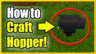 How to Make a Hopper in Minecraft Survival Fast Recipe Tutorial [upl. by Bourque]