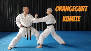 Karate  SanbonKumite Orangegurt Prüfung 7 Kyu DKV [upl. by Paola]