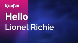 Hello  Lionel Richie  Karaoke Version  KaraFun [upl. by Binni385]