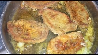 HOW TO FRY THE PERFECT PORK CHOP  THIN PORK CHOPS  PJ Danita [upl. by Aidnic]