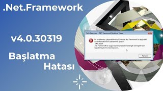 netframework v4030319 hata çözümü [upl. by Droffilc]