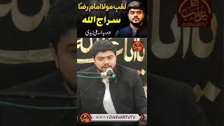 Siraj Ullah  Laqab Mola Imam Raza as  Allama Asad Ali Zaidi shortsfeed viral trending shorts [upl. by Jary983]