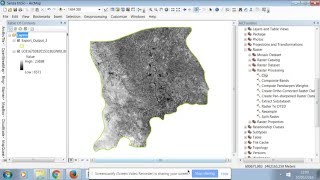 Clip Raster in ArcMap Basic processing in GIS [upl. by Caren]