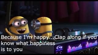 Pharrell WilliamsHappy Lyrics Despicable Me 2 [upl. by Ettenaej]