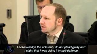 First day of Norway killer Anders Behring Breiviks trial [upl. by Atronna]