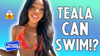 Teala Dunn Spills on Her Viral Swimming TikTok [upl. by Retxab27]