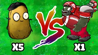 5 NUT IMITATOR vs 1 NUT GARGANTUAR Who Will Win PVZ Hybrid Challenge [upl. by Arvy900]