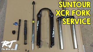 Suntour XCR Fork Service  DisassembleCleanLubeReassemble [upl. by Locin]