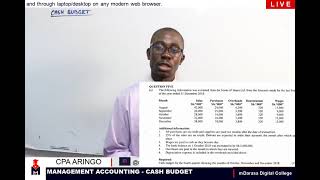 CASH BUDGET  MANAGEMENT ACCOUNTING [upl. by Aerdnuahs]