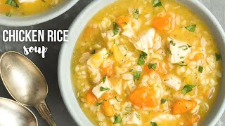 Healthy Chicken Rice Soup  The Recipe Rebel [upl. by Jagir258]