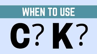 C or K Spelling Rule  Phonics [upl. by Lahcym]