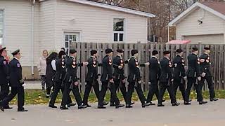 Remembrance Day 24 Parade The Windsor RegimentRCAC BR 188 Kingsville Ontario [upl. by Resarf948]