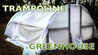 TRAMPOLINE GREENHOUSE  Preparing for the GARDEN [upl. by Erda]