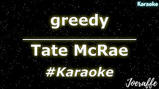 Tate McRae  greedy Karaoke [upl. by Gayleen]