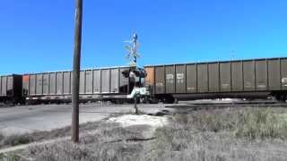 BNSF 9279 leads northbound coal Rosenberg TX [upl. by Oremodlab]