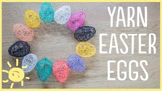 DIY  Yarn Easter Eggs Cute and Easy [upl. by Niattirb]