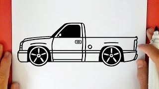 HOW TO DRAW A LOWRIDER TRUCK [upl. by Atinaujnas]