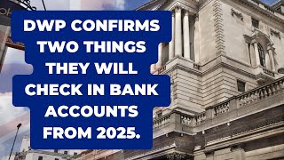 DWP Reveals 2 Key Bank Account Checks Starting 2025 – What Pensioners Need to Know [upl. by Myrah]