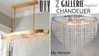 DIY Crystal Chandelier Z GALLERIE INSPIRED DIY [upl. by Henryetta]