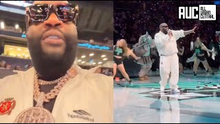 Rick Ross Perform At WNBA Finals After Evacuating Hurricane Milton [upl. by Ahsiet]