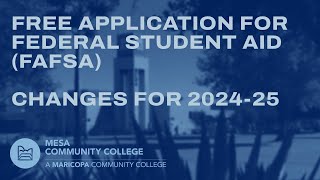 FAFSA Changes for 20242025 [upl. by Anhaj]