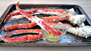 King Crab Legs Baked Grilled or Steamed  PoorMansGourmet [upl. by Etak]