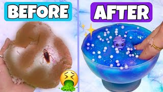 Fixing My OLDEST and WORST Slimes 😱🤮 Slime Makeovers [upl. by Harod]