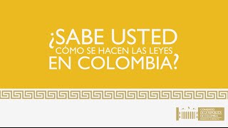 ¿Sabe usted cómo se hacen las leyes en Colombia [upl. by Anwad658]