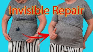 Got a Hole in Your Favorite TShirt Here’s the NoSew Trick to Fix It [upl. by Ayiram]