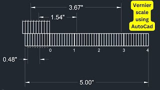 Vernier Scale using autocad [upl. by Seif445]