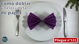 Cómo doblar una servilleta de papel en forma de lazo  Decoración de mesa [upl. by Butta749]