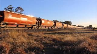 Longest and Heaviest Grain Train to Depart Coolamon NSW [upl. by Viccora]