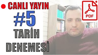 2021 KPSS TARİH DENEMESİ ÇÖZÜYORUZ PDF EKLİDİR 5DENEME pegem yayınları denemesi [upl. by Brock]