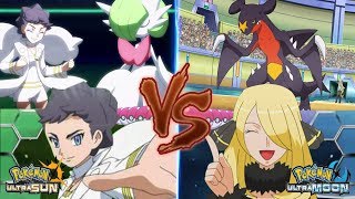 Pokemon Battle USUM Diantha Vs Cynthia Pokemon Champion Battle [upl. by Kcirrez]