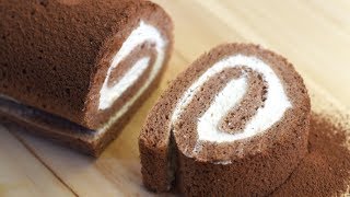 Chocolate swiss roll recipe Chocolate Roulade Easy Recipe [upl. by Abocaj361]